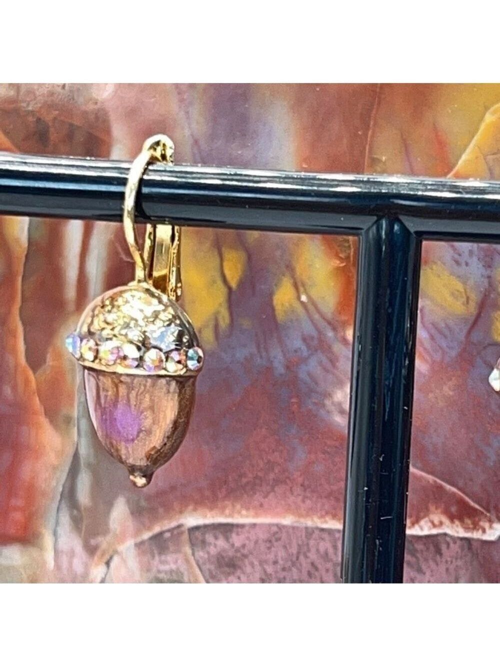 Kirks Folly Autumn Fantasy Wild Acorn Lever-back Earrings